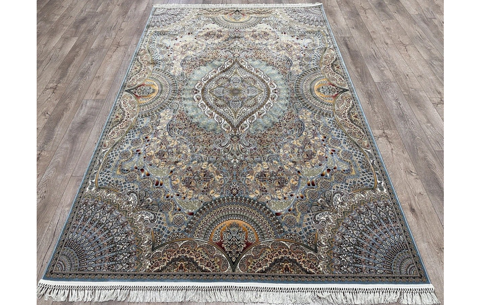 Ковер турецкий Абришим 3843 Mavi прямоугольный