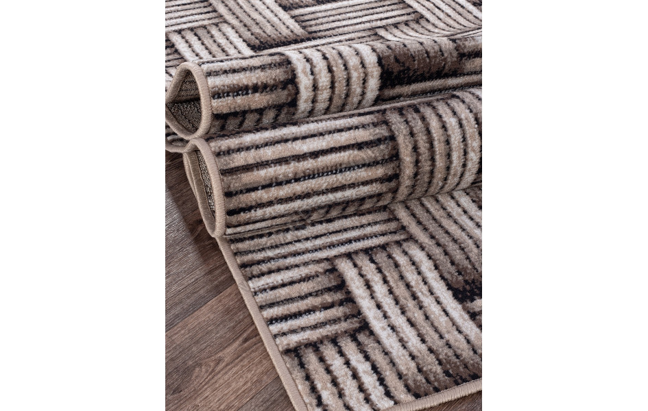 Ковер D722 - BEIGE-BROWN 2 - Прямоугольник - коллекция SIERRA