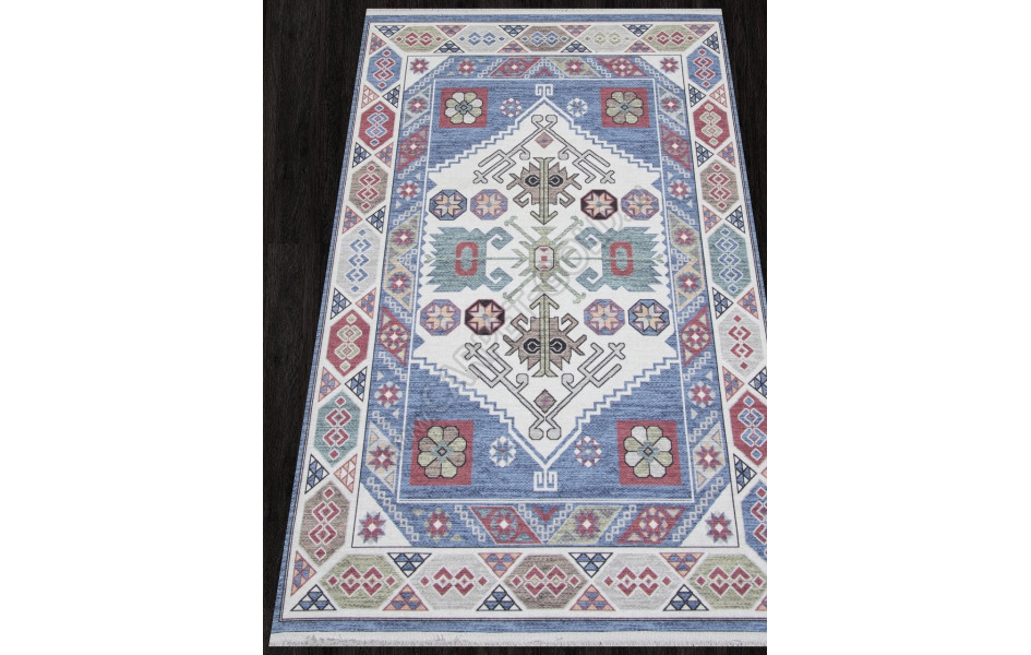 Ковер AB150A - BLUE / CREAM - Прямоугольник - коллекция LOTUS