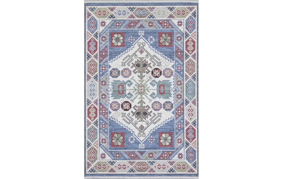 Ковер AB150A - BLUE / CREAM - Прямоугольник - коллекция LOTUS