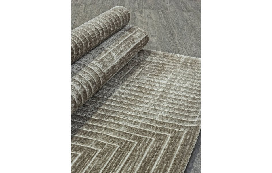 Ковер E256AL - BROWN / BEIGE - Прямоугольник - коллекция SIROCCO