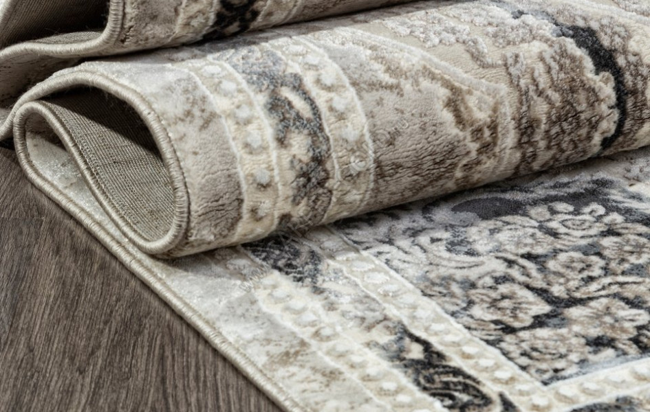 Ковер N2044A - L.BEIGE / D.GREY - Прямоугольник - коллекция POMPEI