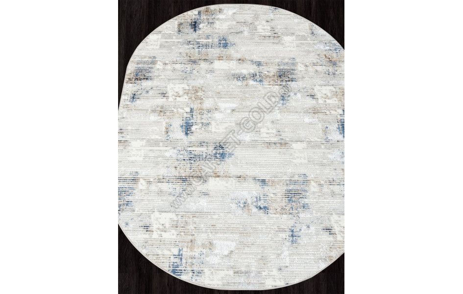 Ковер DA492 - 635 CREAM / NAVY - Овал - коллекция ANTEP