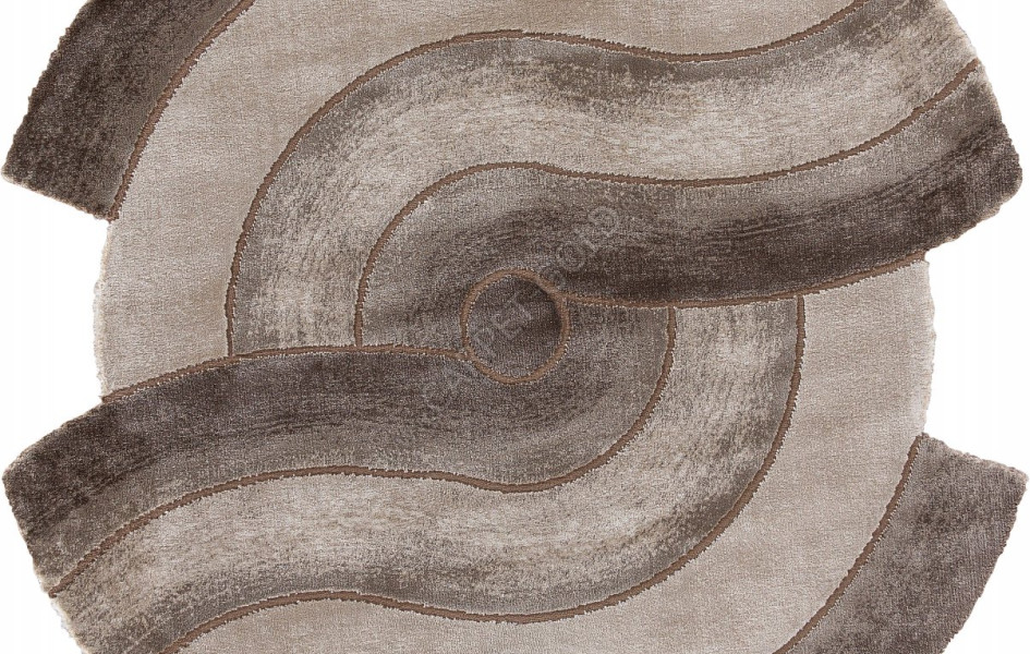 Ковер 00836A - BROWN / BROWN - Круг - коллекция SAFIR